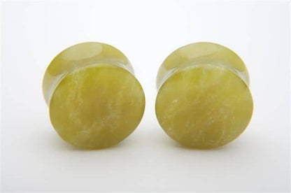 South China Jade Double Round Plugs