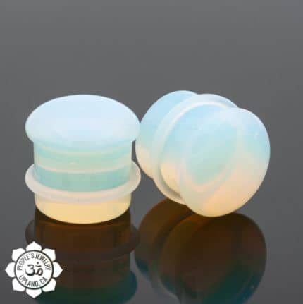 Single Flare Opalite Plugs by Peoples Jewelry