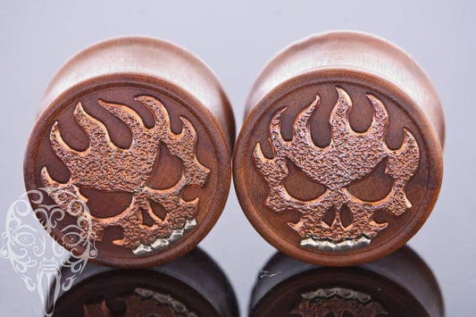 Sowo Wood Skull Plugs