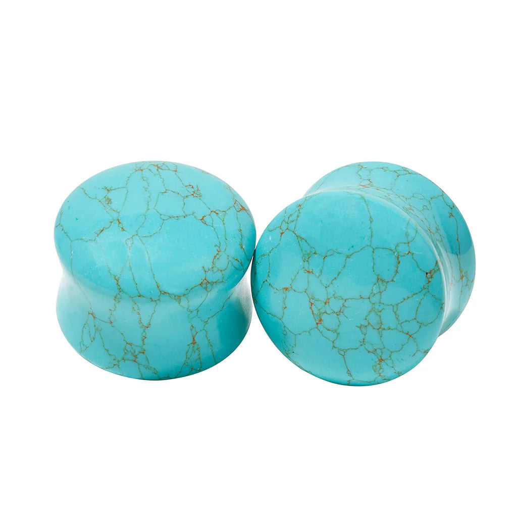 "Turquoise" Magnesite Stone Plugs by Diablo Organics