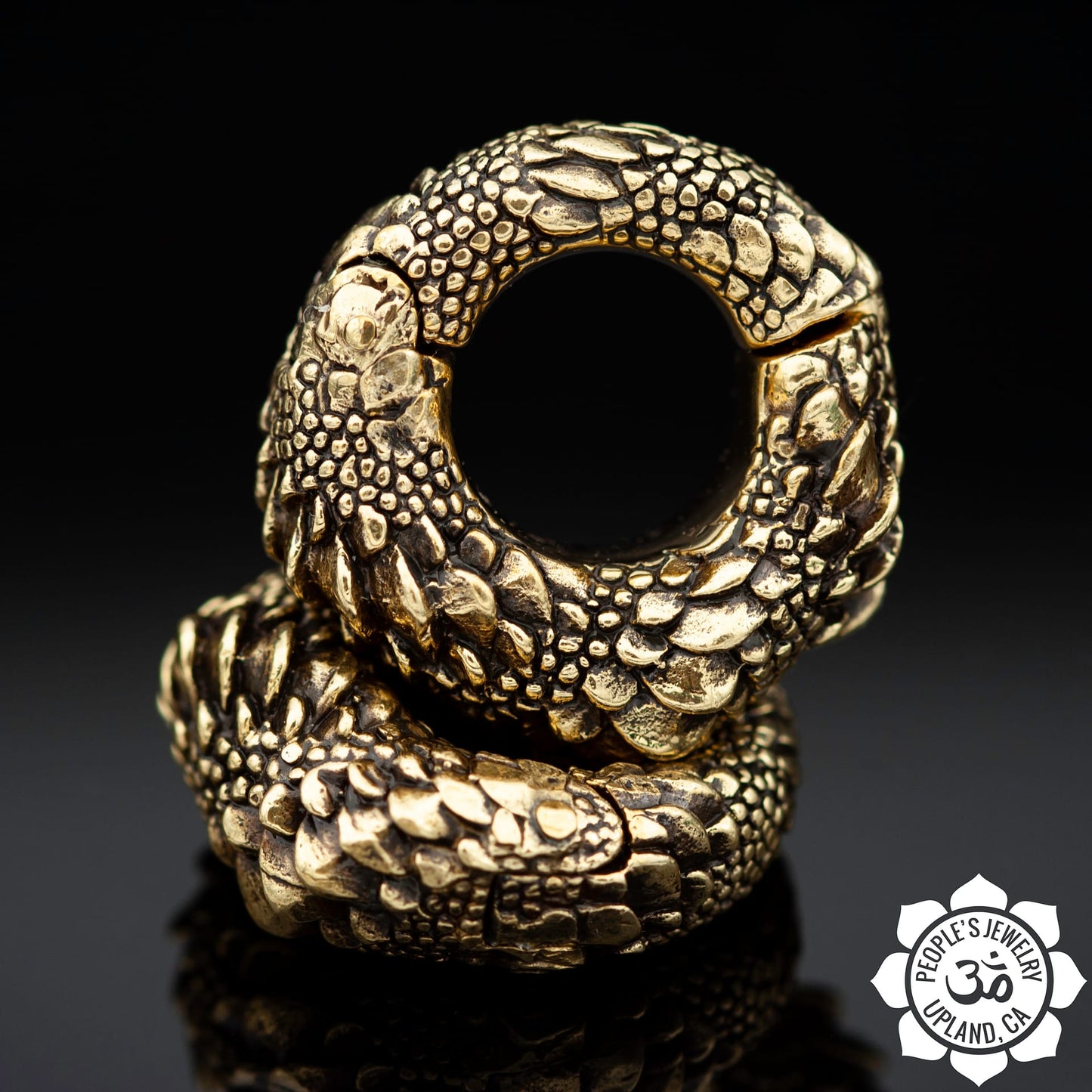 Brass Dragon Scale Clickers by Peoples Jewelry